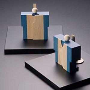 モダン木製雛人形