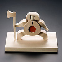 逞しいモダン木製金太郎