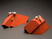 モダン木製雛人形